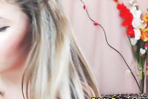 Russian Teen Toying her Tight Shaved Pussy