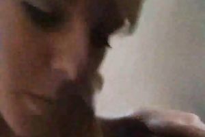 Divine golden-haired girlfriend gives me pole dance and sucks my dong