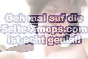 Natural pale and a bit obese dark brown slutwife of my ally rides him on top