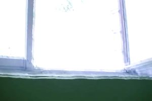 Busty and sexy non-professional Russian hottie pissing in her pants