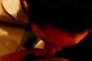 Lecherous dark brown hussy gives me good oral job in the evening