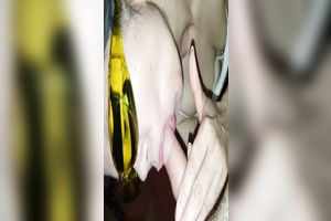 Pale nympho in weird glasses sucked my buddy's rock hard penis almost dry