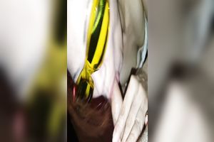 Pale nympho in weird glasses sucked my buddy's rock hard penis almost dry