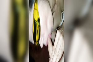 Pale nympho in weird glasses sucked my buddy's rock hard penis almost dry