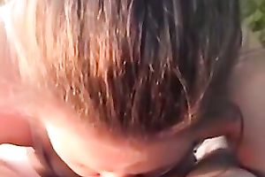 Chubby German girl engulfing my jock deepthroat at the picnic outdoor