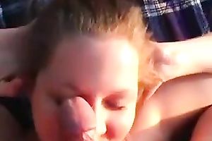 Chubby German girl engulfing my jock deepthroat at the picnic outdoor