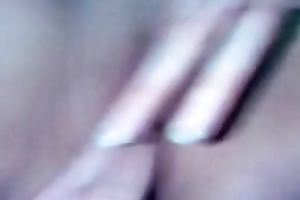 I taped my perverted babe fingering her ravishing soaked wet crack at night