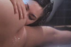 Asian beauties take up with the tongue every other's mambos and love tunnels in the shower