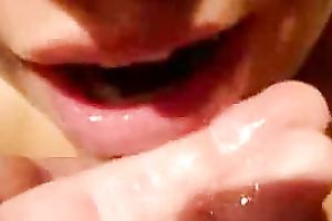 Very closeup POV clip of my redhead honey giving me head