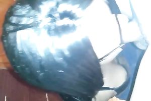 Black haired nerdy nympho took my friend's strong BBC in her throat