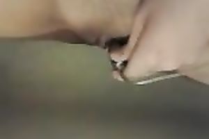 Cute dark brown Asian nympho fingered herself in kinky self taped vid