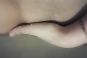 Cute dark brown Asian nympho fingered herself in kinky self taped vid