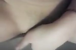 Cute dark brown Asian nympho fingered herself in kinky self taped vid