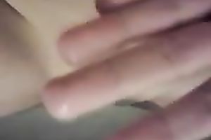 Cute dark brown Asian nympho fingered herself in kinky self taped vid