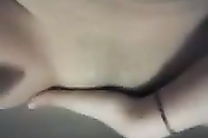 Cute dark brown Asian nympho fingered herself in kinky self taped vid