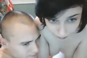 Playful brunette hair nympho with large saggy boobs loves it in each position