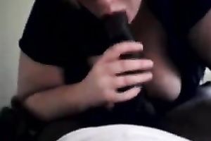 Watch me engulfing giant dark rod deepthroat whilst this guy films non-professional sex episode from POV