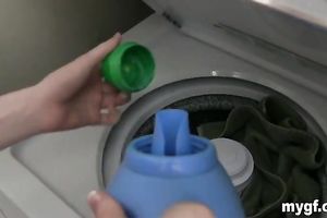 Adorable blond college cutie gives very worthy head