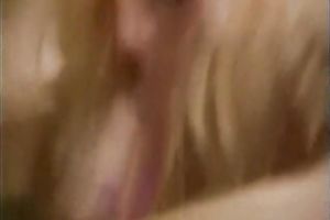 Curly golden-haired playgirl receives her unshaved crotch licked and screwed