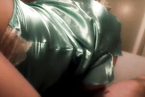 My Married slut looks sexy in her satin nightie and that babe likes having her fur pie touched