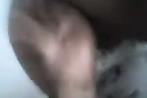 Lewd hilarious amateur Indian nympho was engulfing her own biggest boobies