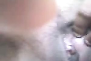 Lewd hilarious amateur Indian nympho was engulfing her own biggest boobies