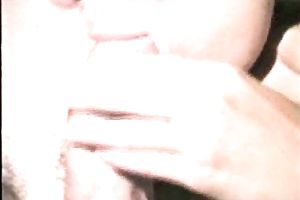 Close up intimate movie scene of my luscious playgirl engulfing and riding my shlong