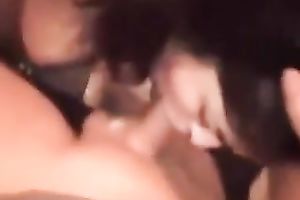 Charming dark brown legal age teenager pleases me with some nice oral stimulation