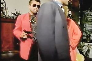 Big assed golden-haired head sizzling sweetheart gives sexy jock engulf to brutal dude