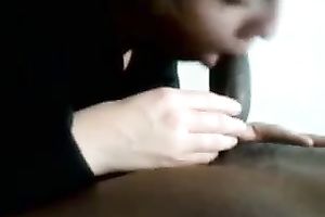 Nasty roommate enjoys engulfing my dark 10-Pounder in POV video