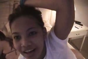 Slutty and hawt mulatto oriental hottie acquire jizzed on her stomach