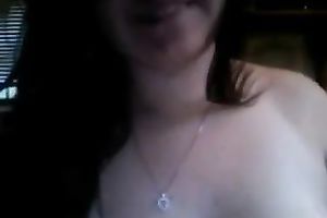 big beautiful woman youthful wench masturbating with large sex toy in non-professional episode