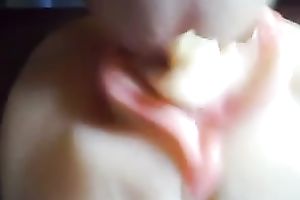 A plastic cunt toy getting used closeup and jizzed