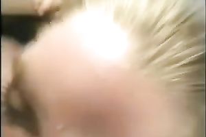 Spoiled golden-haired with large love bubbles acquires drilled in missionary position