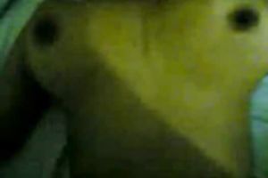 Indonesian girlfriend shakes her large natural melons when riding me