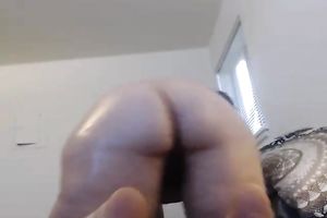 Amateur brunette hair babe was flashing her consummate oiled smooth a-hole