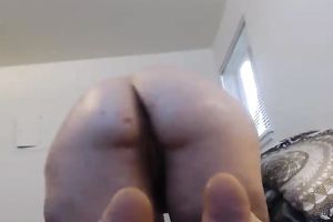 Amateur brunette hair babe was flashing her consummate oiled smooth a-hole