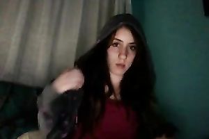 Amateur hawt all natural cam brunette hair goes solo and pleases herself