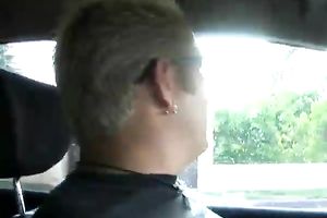 Sassy non-professional golden-haired hottie acquiesces to fuck in three-some for money