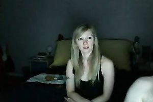 Cute pale and a bit shy golden-haired haired girlie positions all exposed on web camera