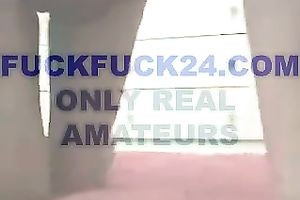 Blond haired nerdy girlie rubs her hungry soaked cookie on webcam