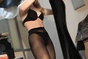 Beautiful girlfriend dressing up in different underware on web camera