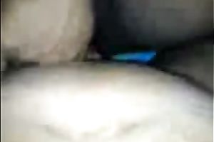 Chubby girlfriend jerks off his wang with 2 hands