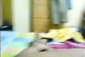 Chubby girlfriend jerks off his wang with 2 hands