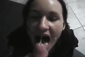 My extremely kinky girlfriend gives me a sloppy blow job