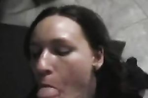 My extremely kinky girlfriend gives me a sloppy blow job