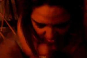 Pov oral-job by lewd non-professional babe having giant full natural jugs