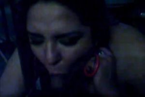 Pov oral-job by lewd non-professional babe having giant full natural jugs