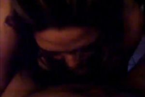 Pov oral-job by lewd non-professional babe having giant full natural jugs