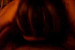 Pov oral-job by lewd non-professional babe having giant full natural jugs